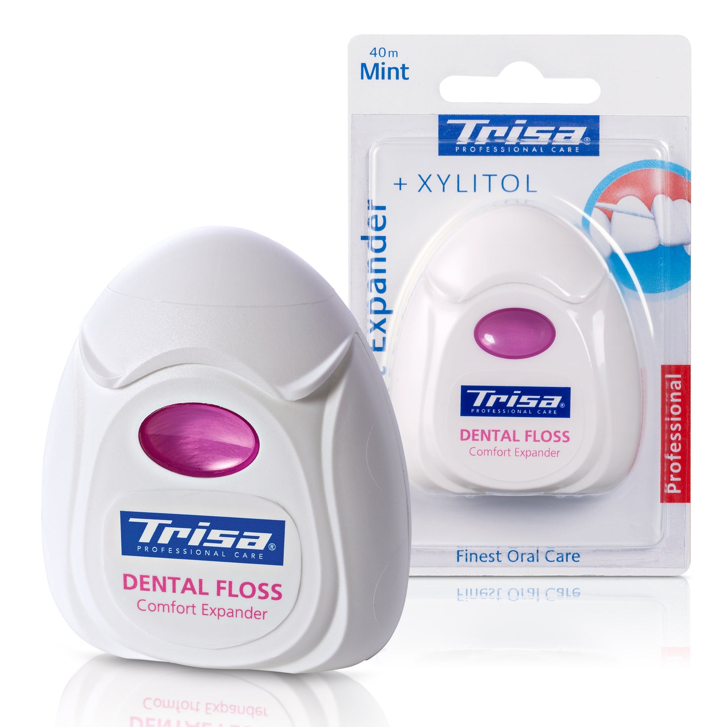 TRISA Comfort Expander Dental Floss 40 m with mint flavour and xylitol