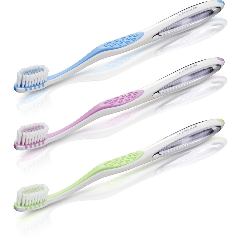 TRISA Pro Sensitive toothbrush range in assorted colors without packaging