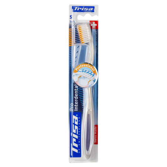 Swiss-made TRISA Pro Interdental toothbrush in original packaging